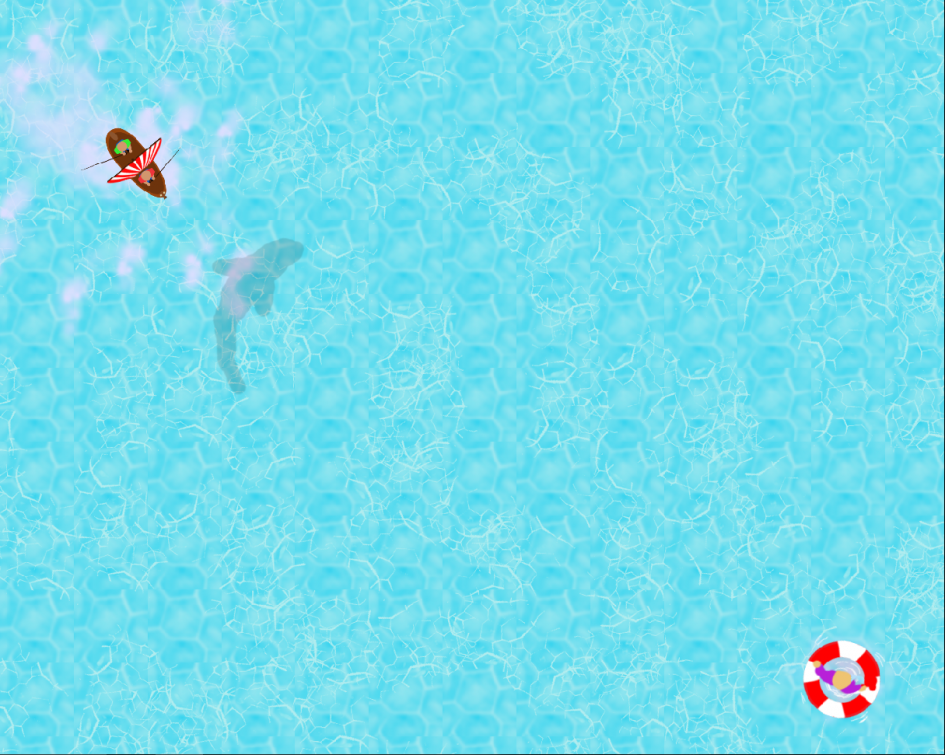 rescue him before the Shark eats him.