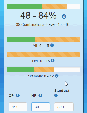 Pokemon Go Manager - Responsive Inputs